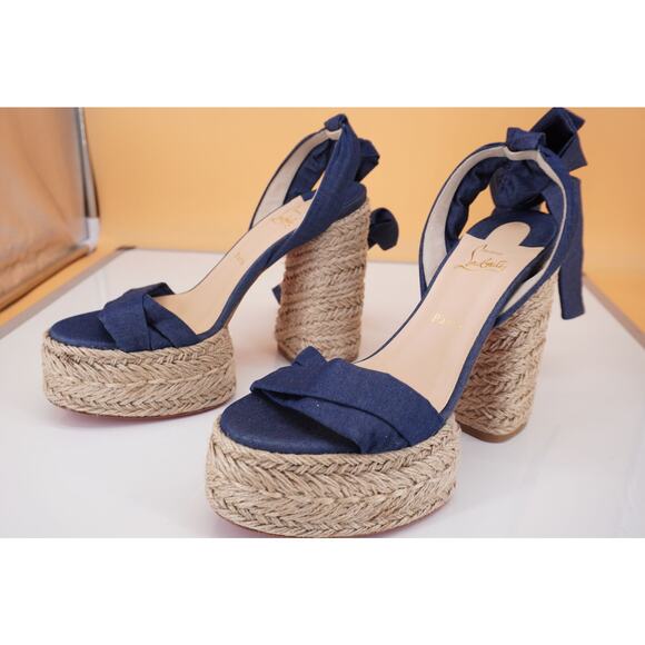 Christian Louboutin Mariza Du Desert 130 Platform Espadrille Sandal Size 41 11